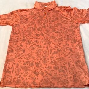 Three Sixty Six Cocktail Club Ball All Over Golf Polo Men’s Small